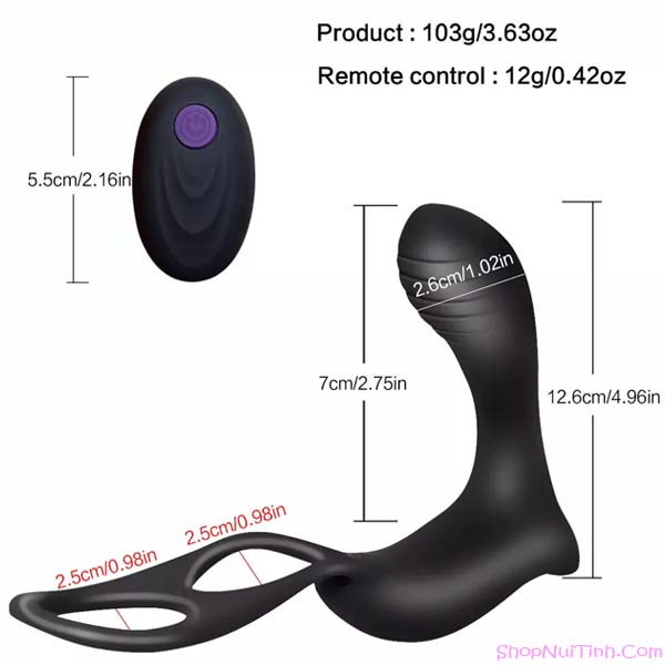 Đồ Chơi Hậu Môn Tai Thỏ Điều Khiển Từ Xa Shibari Wand