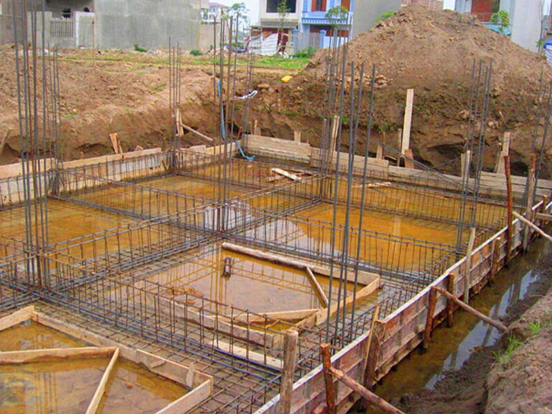 độ sâu của móng 