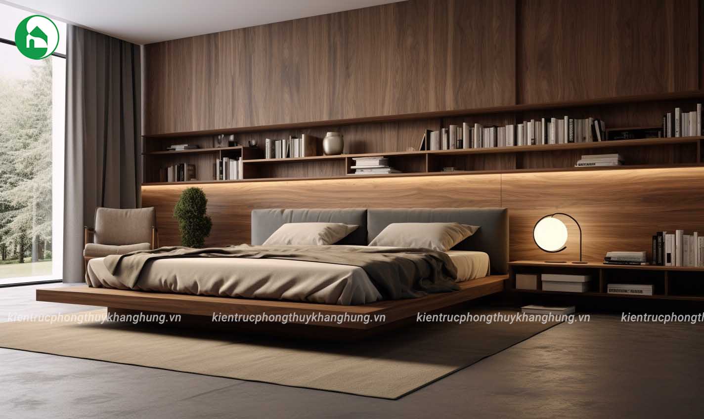 Đặt giường đối diện cửa ra vào gây cảm giác bất an 
