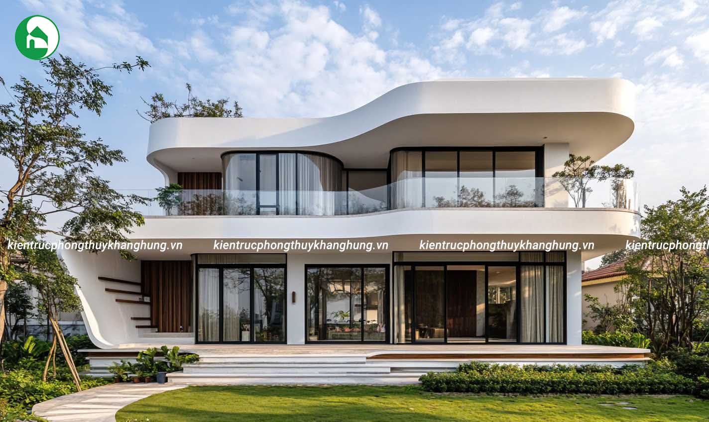 VILLA HIỆN ĐẠI VỚI KIẾN TRÚC ĐƯỜNG CONG TINH TẾ