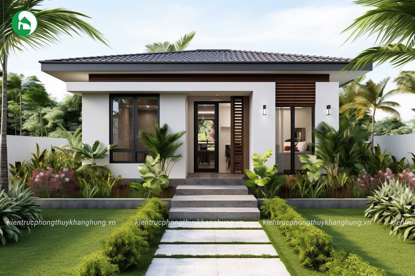 NHÀ VƯỜN MỘT TẦNG HIỆN ĐẠI