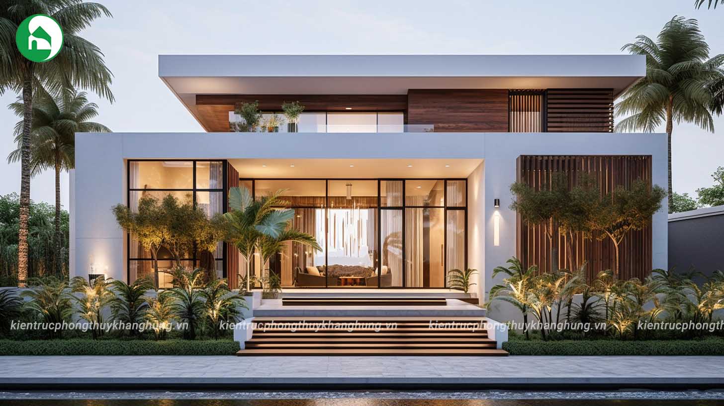 Villa 2 tầng đơn giản hiện đại