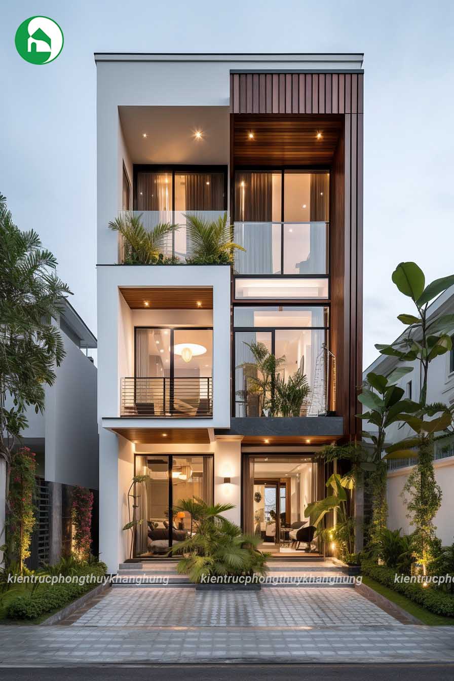 Nhà phố 3 tầng hiện đại