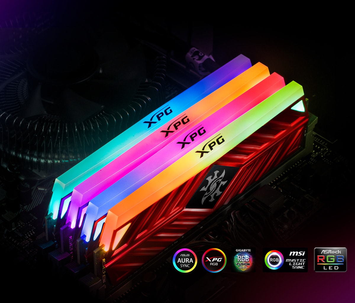 Ram ADATA SPECTRIX D41 RGB 8GB (1x8GB) DDR4 3000Mhz (Đỏ hoặc Xám)