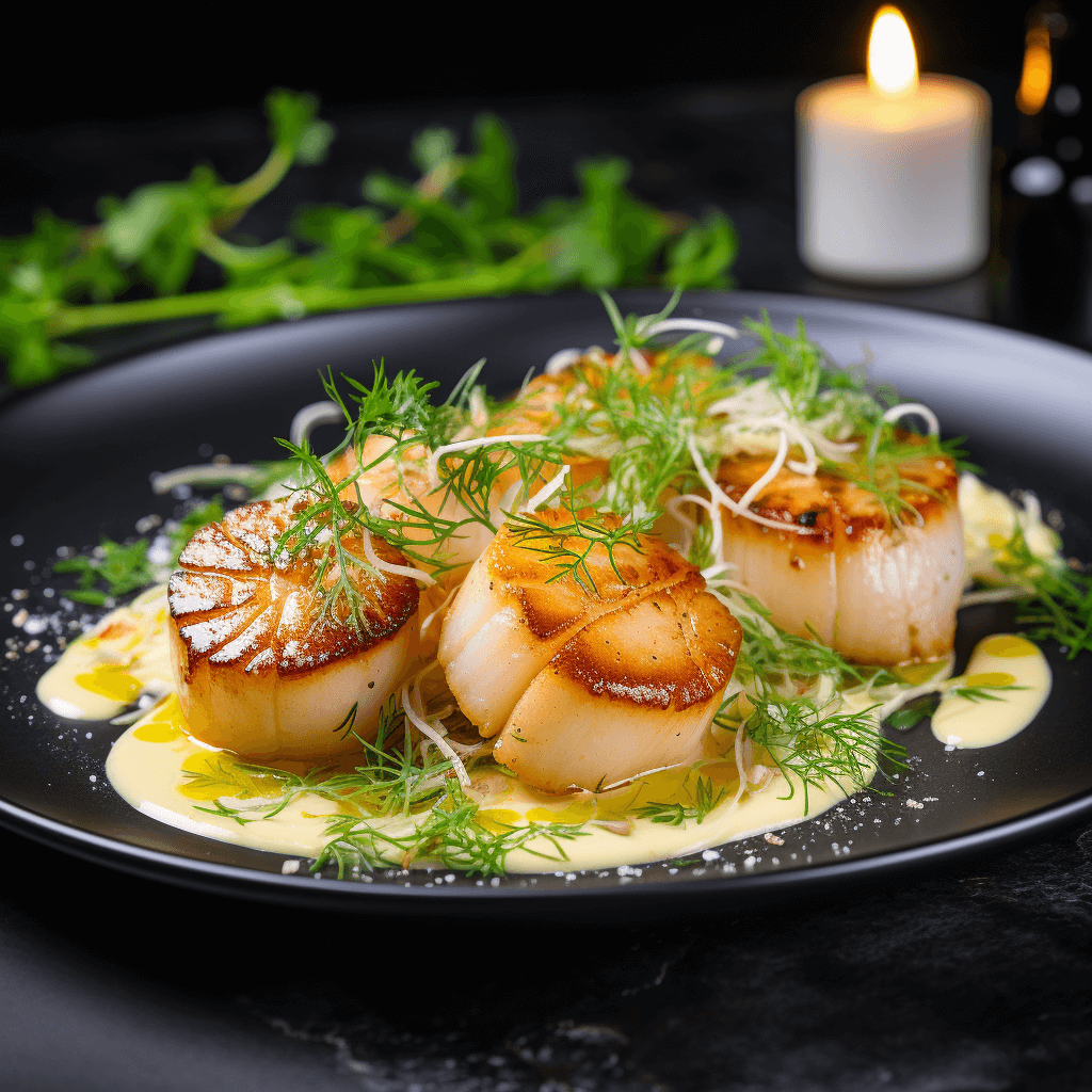 Sò điệp áp chảo sốt bơ chanh & salad thì là – Hương vị tinh tế từ Napa Valley Sò điệp áp chảo sốt bơ chanh & salad thì là – Hương vị tinh tế từ Napa Valley