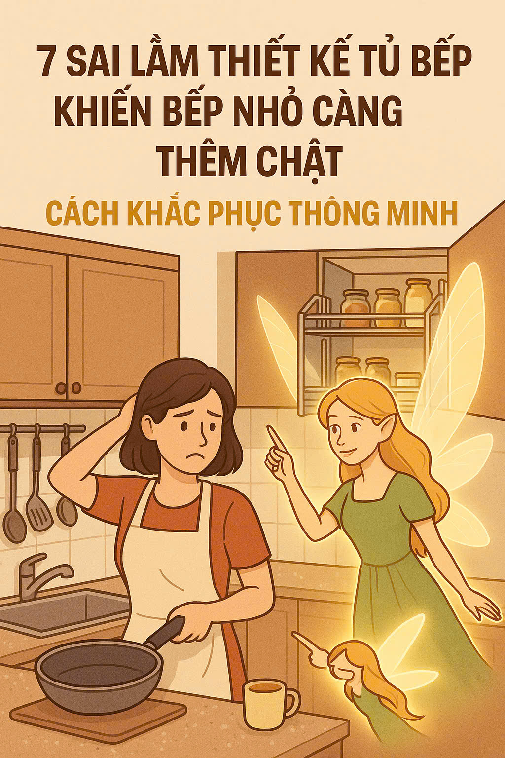 7 sai lầm thiết kế tủ bếp khiến bếp nhỏ càng thêm chật – Cách khắc phục thông minh
