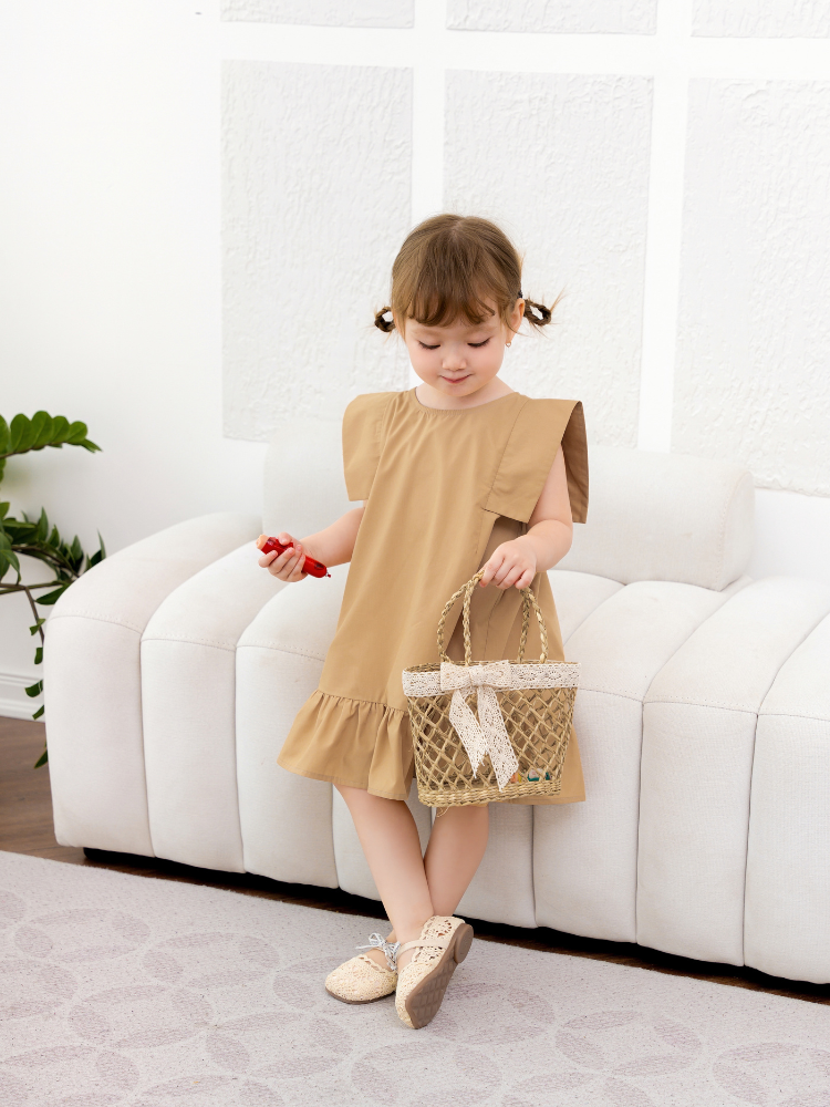 Váy sát nách nâu đuôi cá