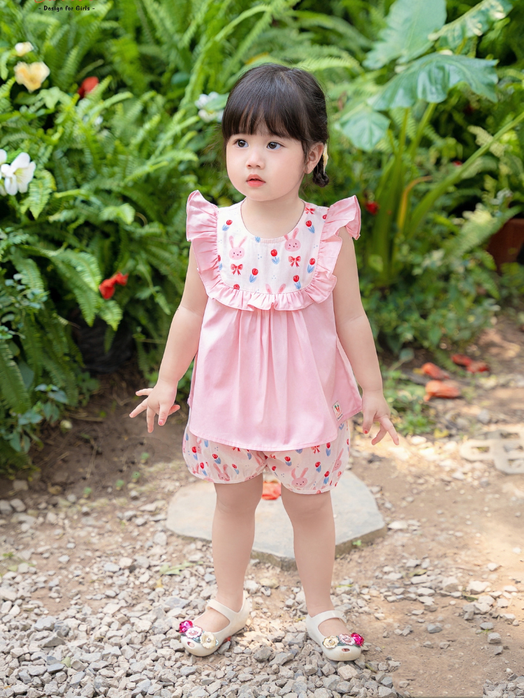 Bộ cộc cánh tiên thỏ hồng