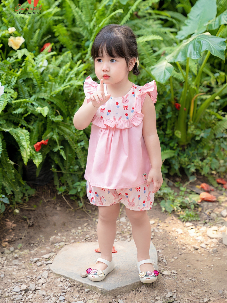 Bộ cộc cánh tiên thỏ hồng