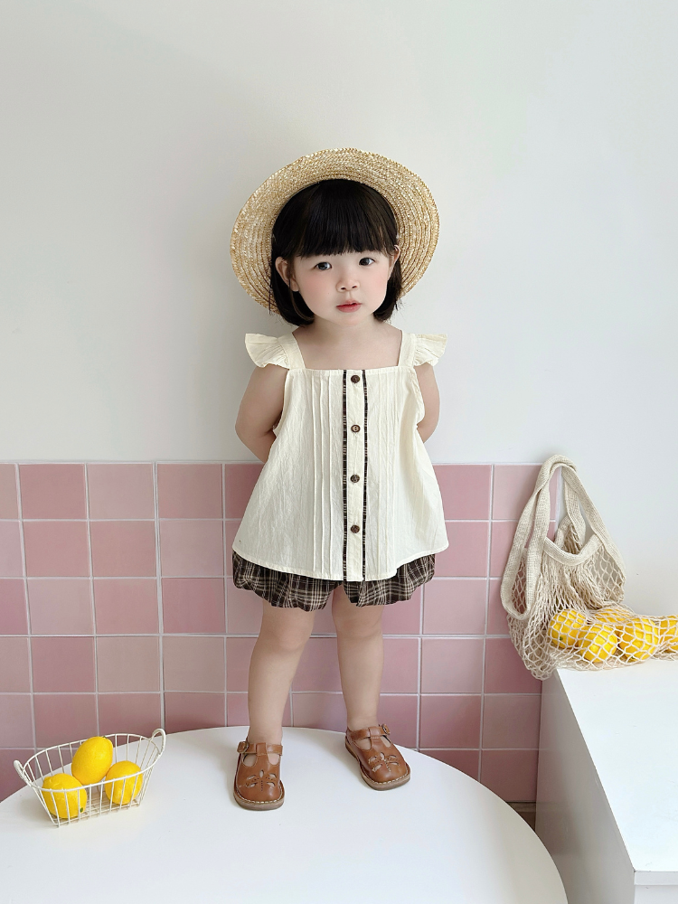 Set áo 2D cánh tiên quần bí phong cách HQ siêu xinh