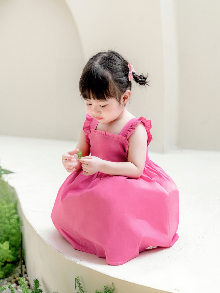 Váy 2d cánh tiên bèo ngực hồng đậm