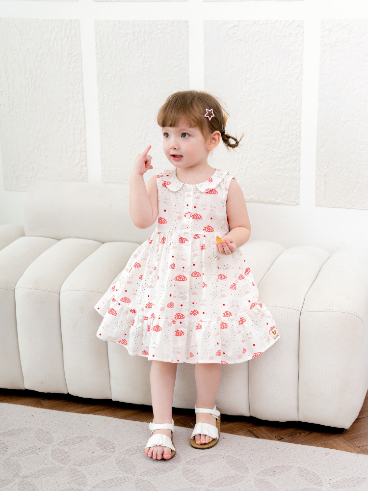 Váy cổ sen đuôi cá mèo mây