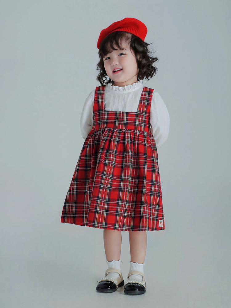 Set áo thun phối chân váy yếm Kaki dành cho bé gái CBG10079D | Bé Cưng Shop