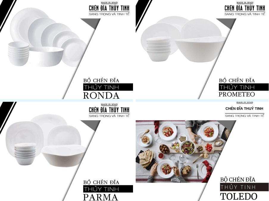 Đa dạng kiểu dáng đĩa thủy tinh - thỏa sức lựa chọn cho ngày Tết