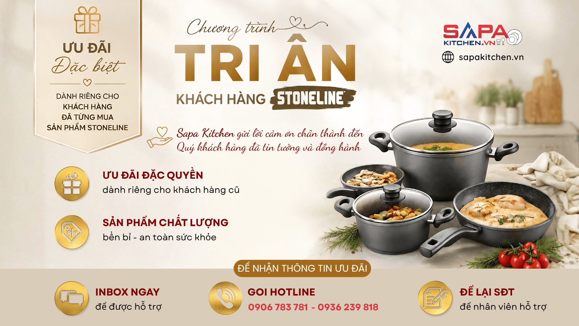 SAPA KITCHEN - CHƯƠNG TRÌNH TRI ÂN KHÁCH HÀNG STONELINE
