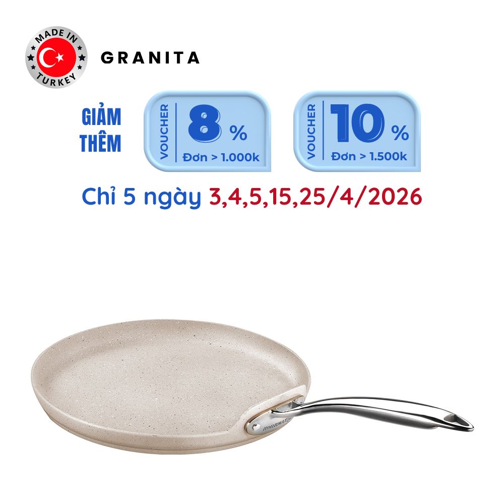 Chảo chống dính Korkmaz Granita làm bánh 26cm - A1270