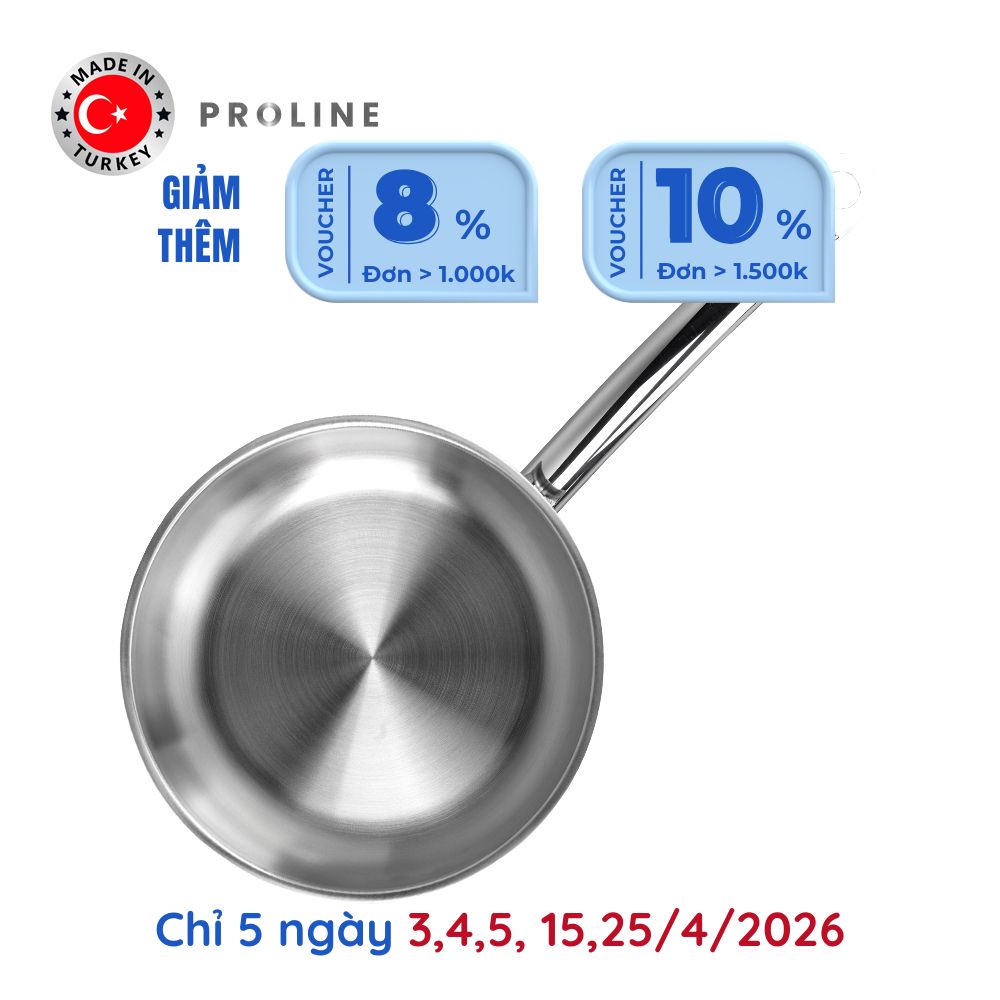 Chảo inox 18/10 Korkmaz Proline 28cm - 2.7 lít - A1154