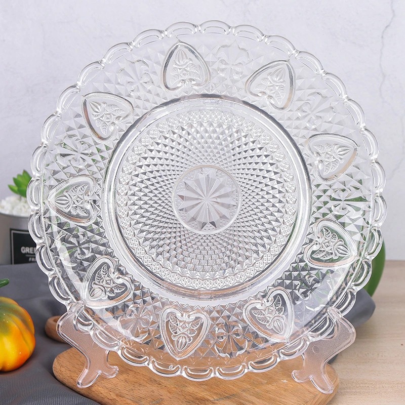 Đĩa thủy tinh đựng trái cây 25cm - SAPATA