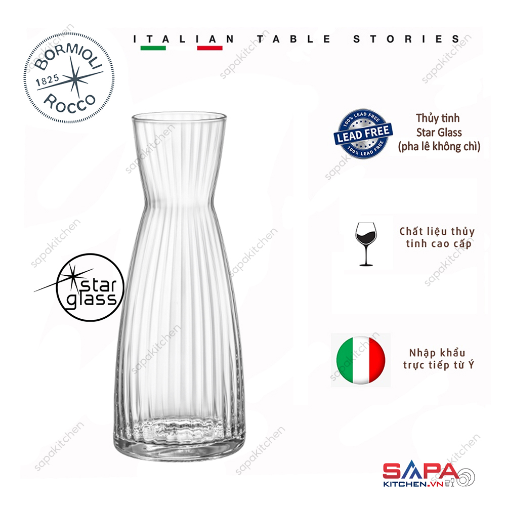 Bình rót thủy tinh Exclusiva 1L không nắp