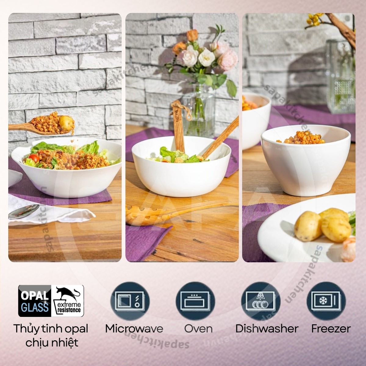 Tô thủy tinh tròn Toledo 19 cm