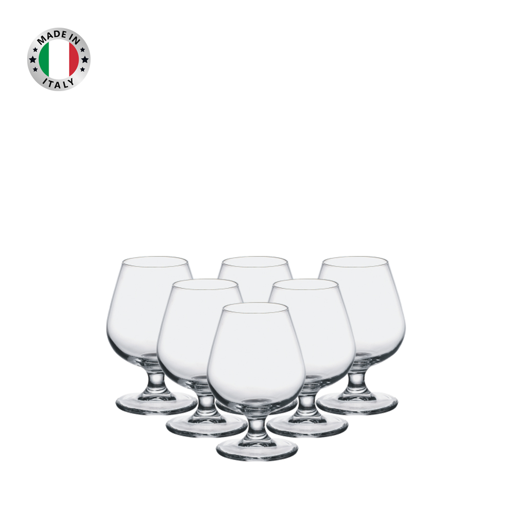 Combo 6 Ly rượu thủy tinh Globo Cognac 25cl