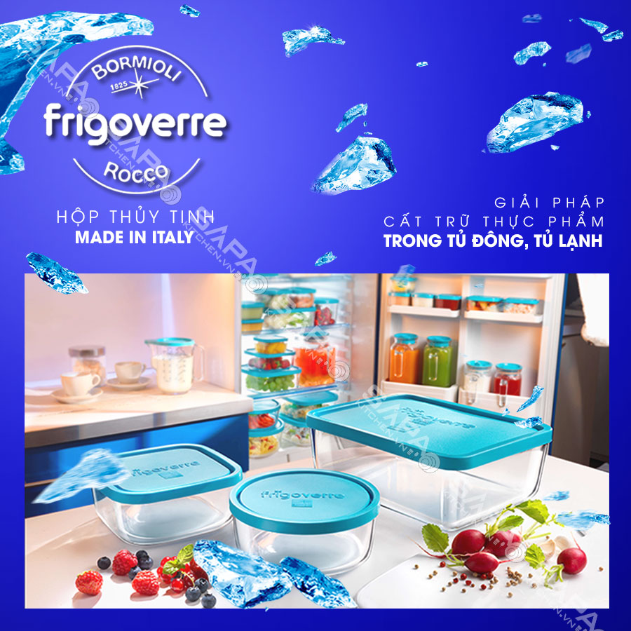 Hộp thủy tinh trữ đông Frigoverre tròn 18 - 1250ml