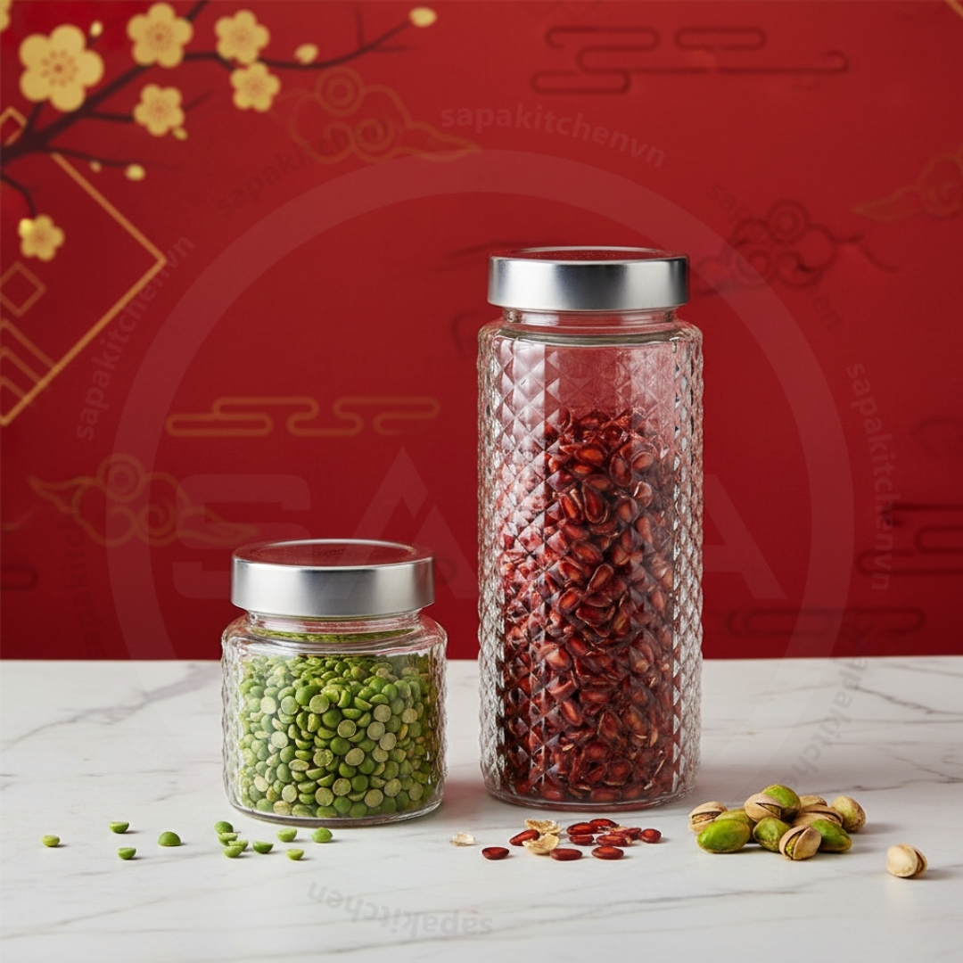 [Combo 4 TẶNG 2] Hũ thủy tinh nắp vặn Delivery 700ml