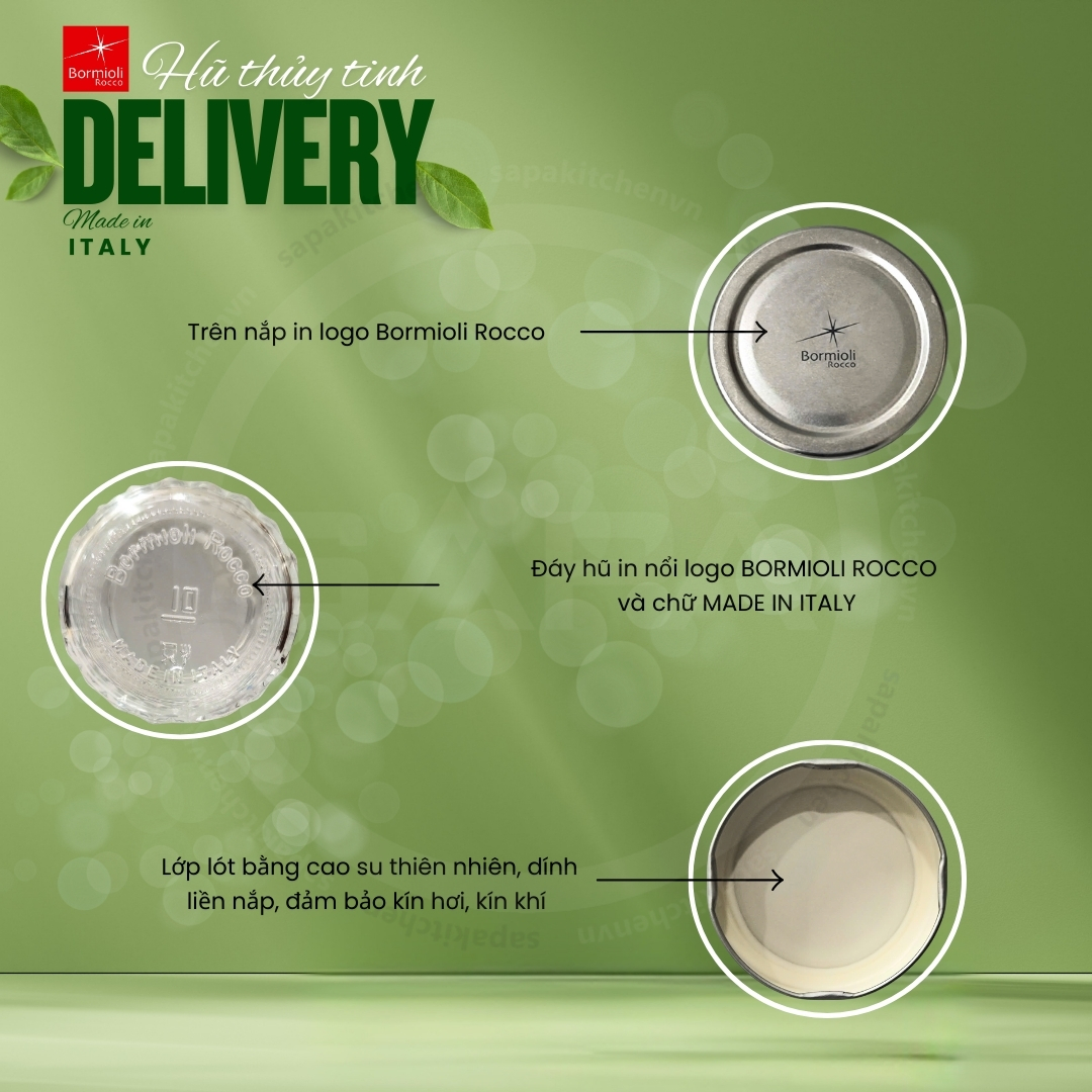 [Combo 4 TẶNG 2] Hũ thủy tinh nắp vặn Delivery 700ml