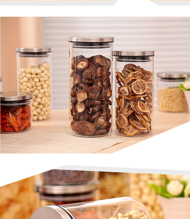 Hũ thủy tinh tròn nắp inox hít kín hơi 1.5L - SAPATA