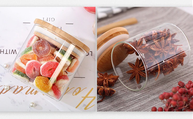 Hũ thủy tinh tròn nắp tre hít kín hơi 0,75L - SAPATA