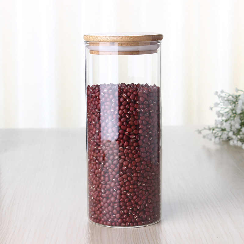 Hũ thủy tinh tròn nắp tre hít kín hơi 1.5L - SAPATA