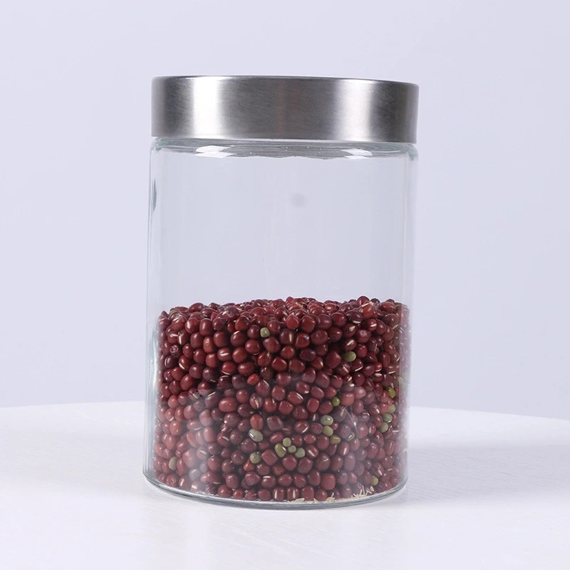 Hũ thủy tinh tròn nắp vặn inox 1.1L - SAPATA