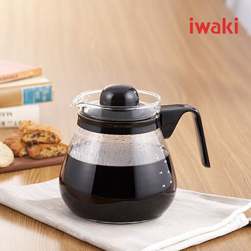 Bình trà, cà phê thủy tinh chịu nhiệt Iwaki 1L