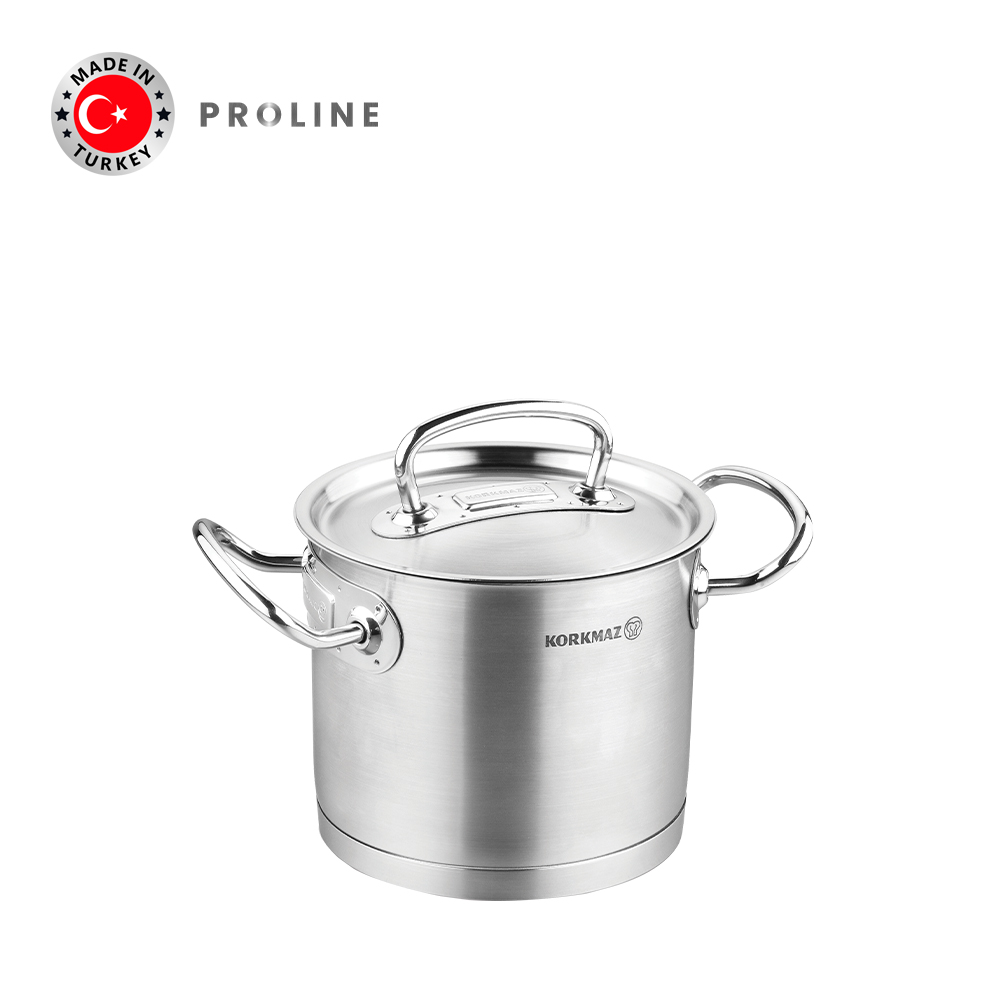 Nồi nấu bếp từ inox cao cấp Korkmaz Proline 2.7 lít thân cao - Ø16x14cm -  A1164