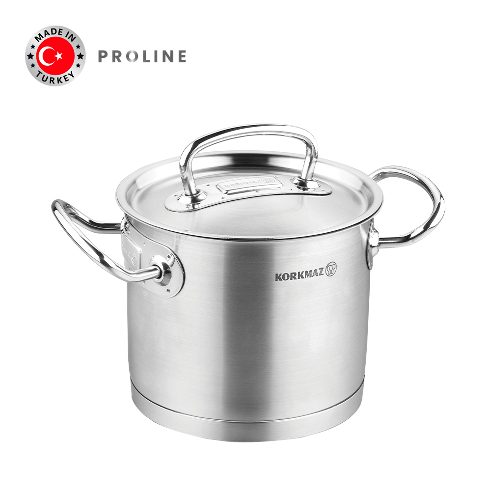 Nồi nấu bếp từ inox cao cấp Korkmaz Proline 9 lít thân cao - Ø24x20cm - A1166