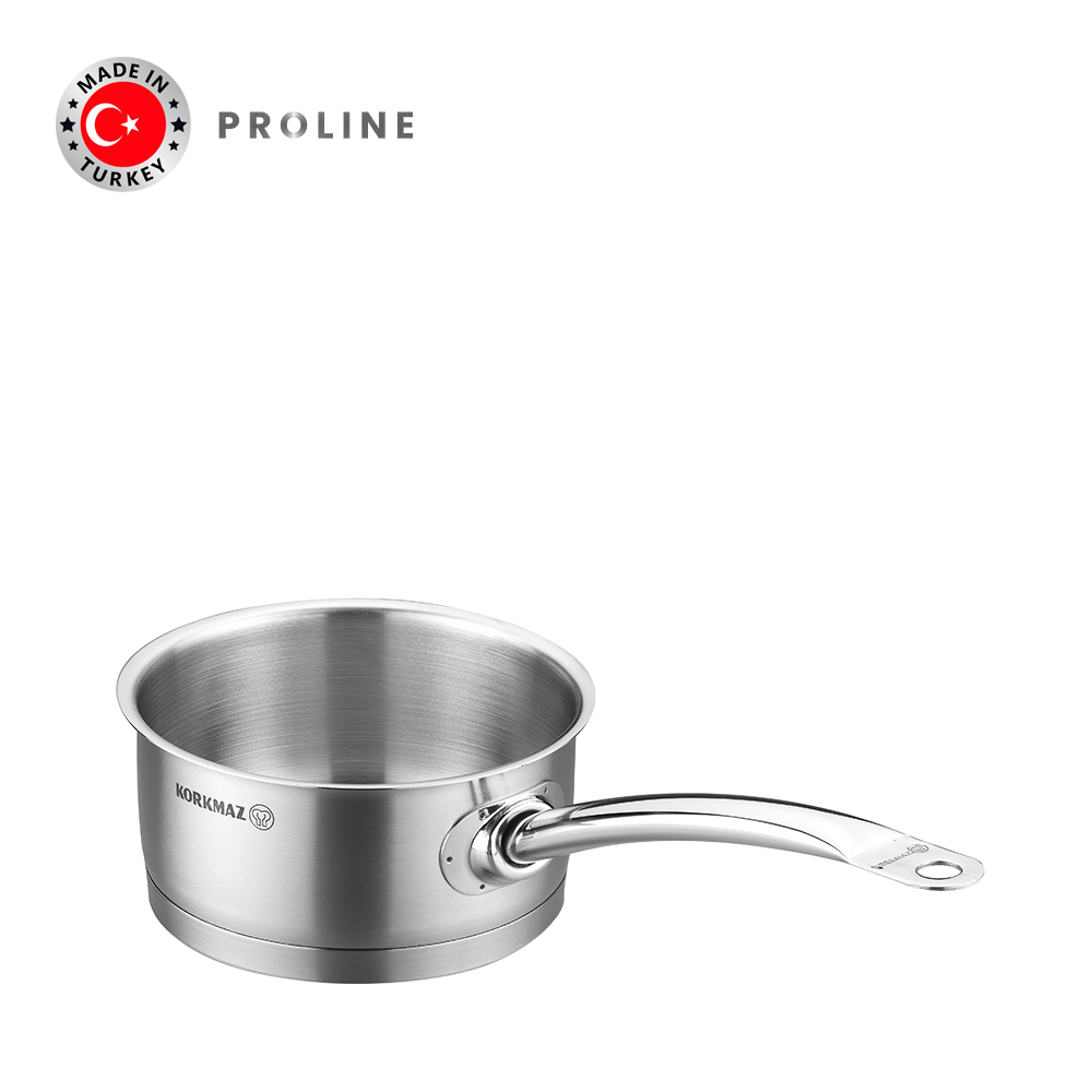 Quánh inox nấu bếp từ cao cấp Korkmaz Proline 1.5 lít không nắp - Ø16x7.5cm -  A1156