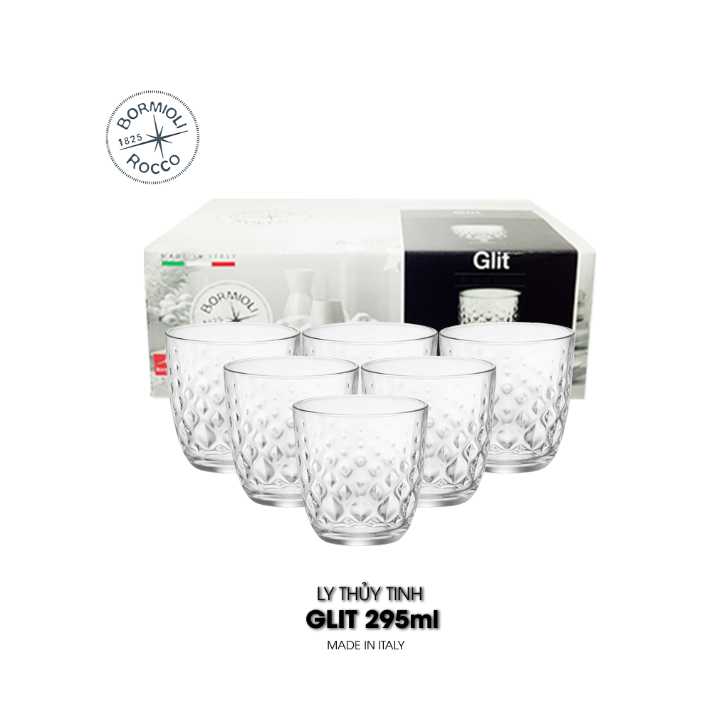 Combo 6 ly thủy tinh Glit 29.5cl