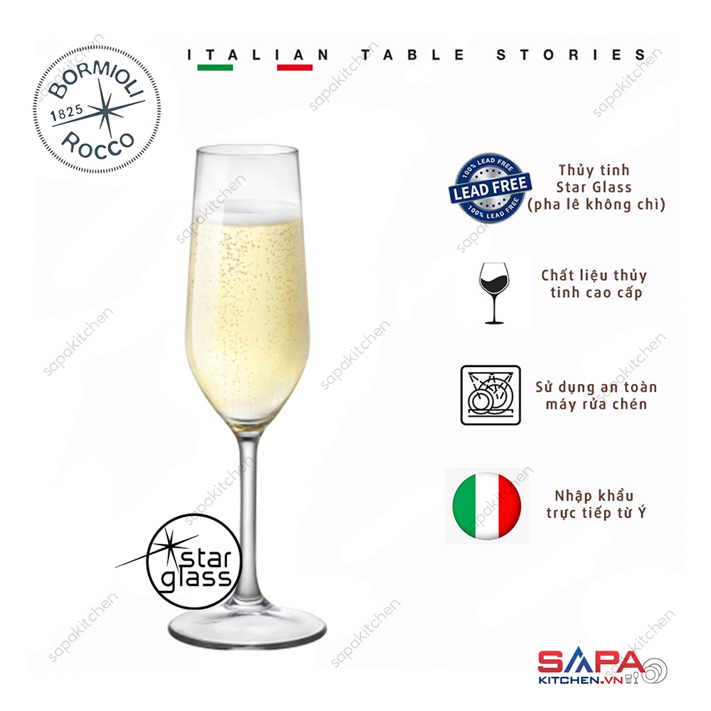 Ly rượu thủy tinh Riserva Champagne 21 cl