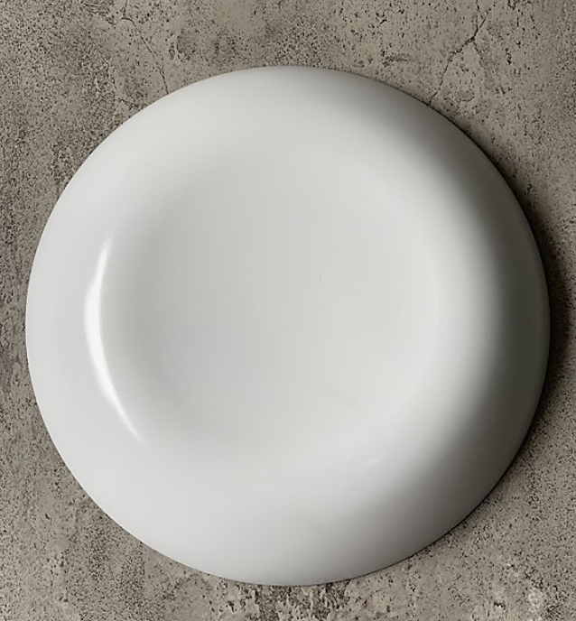 Đĩa soup thủy tinh tròn White moon 22 cm