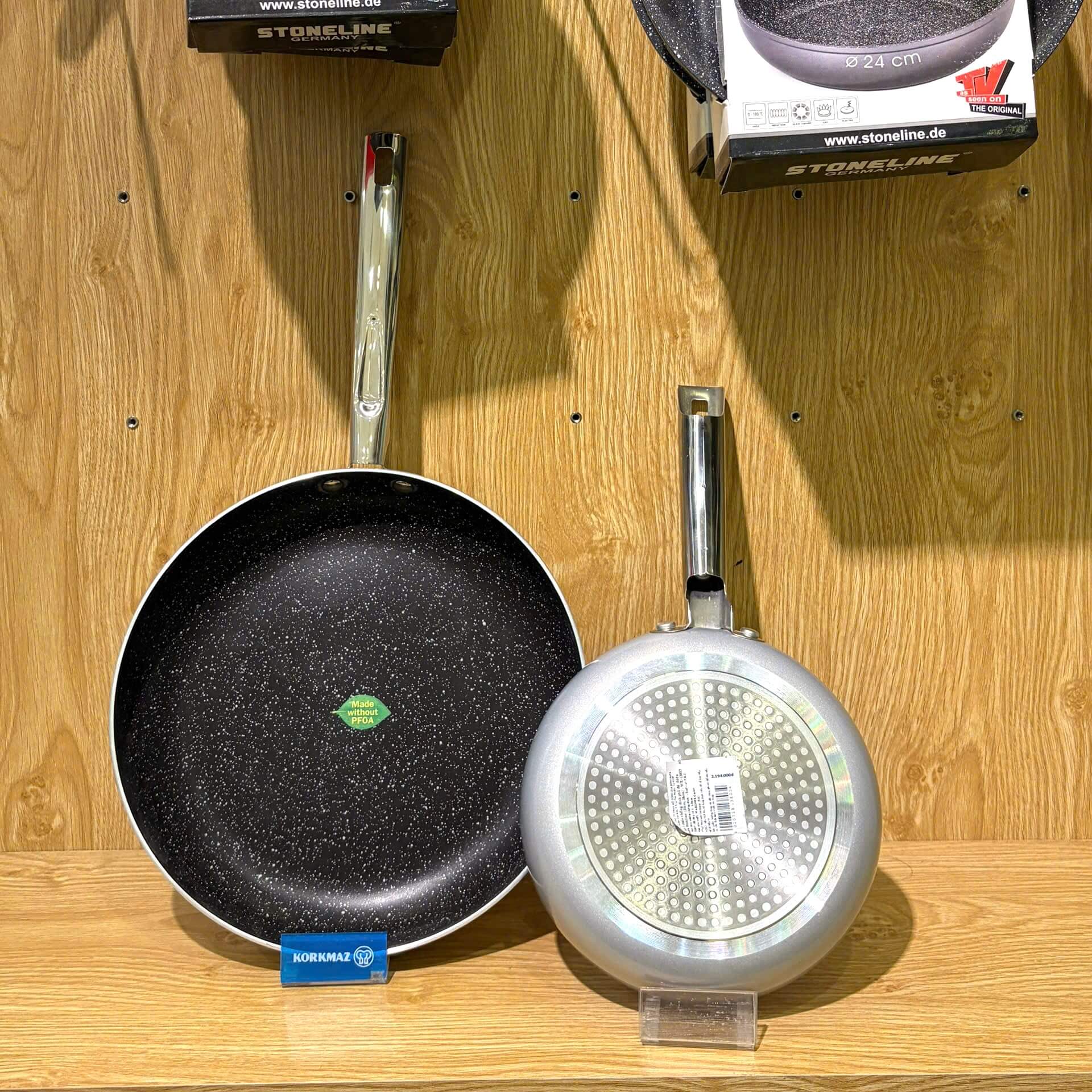 Bộ 2 chảo chống dính phủ đá thiên nhiên Stoneline Premium (20cm, 28cm)