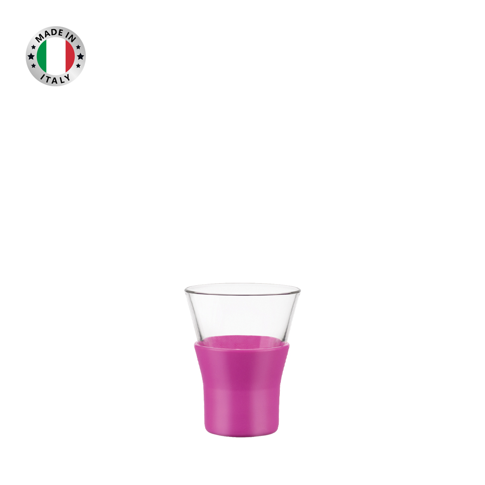 Ly thủy tinh chịu nhiệt Ypsilon Brio cappuccino 22cl màu hồng