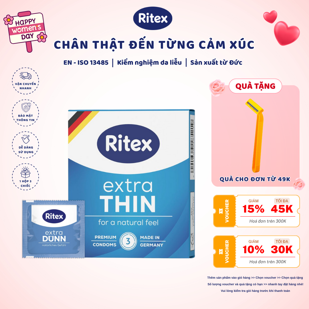 EXTRA THIN - SIÊU MỎNG CAO CẤP (Hộp 3C)
