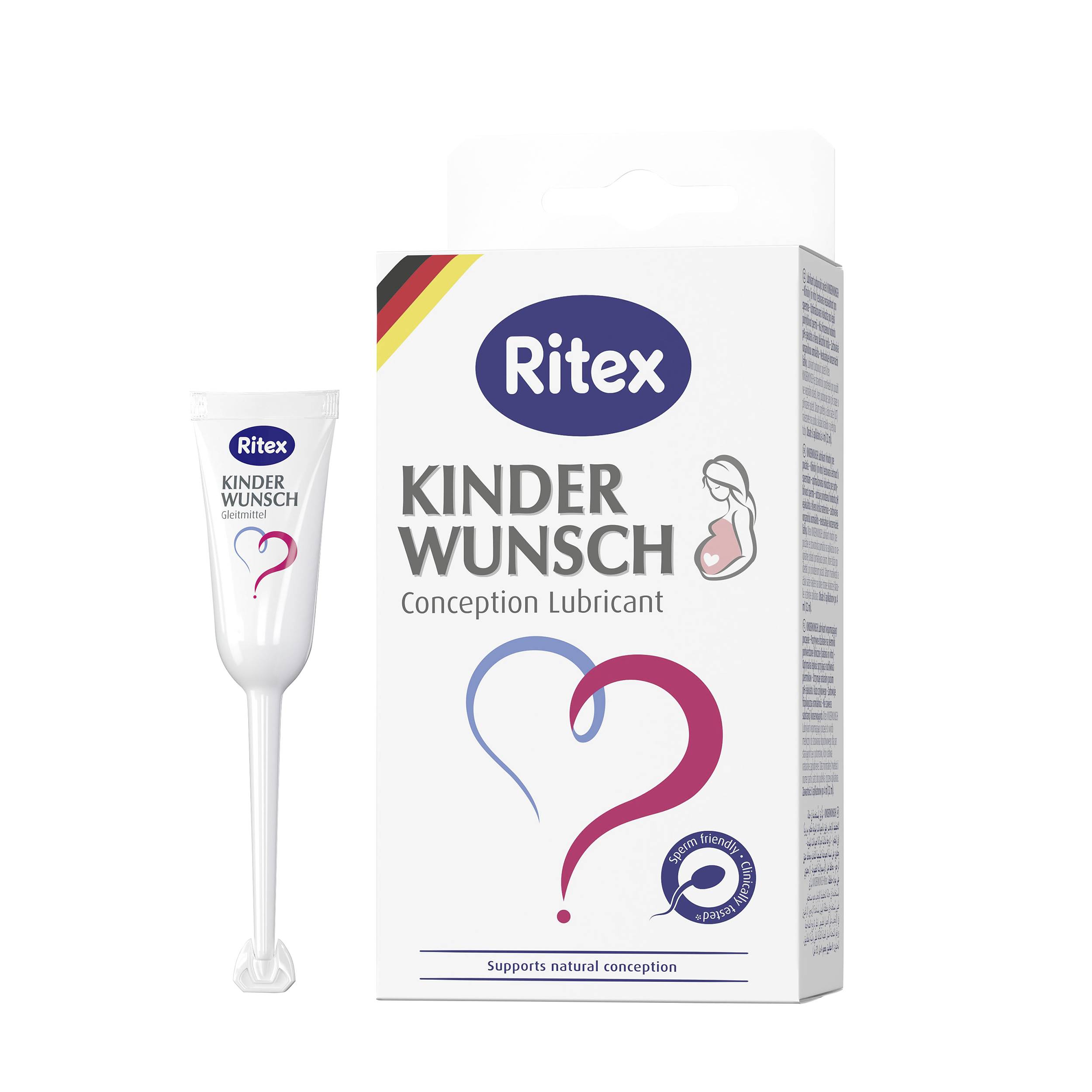 Gel tạo môi trường Ritex Kinder Wunsch - Hỗ trợ thụ thai tự nhiên (Lẻ 4 tuýp) - Tặng kèm  que thử (thử trứng & thử thai)