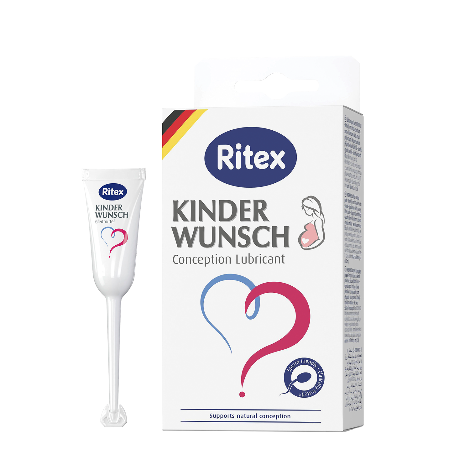 Gel tạo môi trường Ritex Kinder Wunsch - Hỗ trợ thụ thai tự nhiên (Lẻ 4 tuýp) - Tặng kèm  que thử (thử trứng & thử thai)