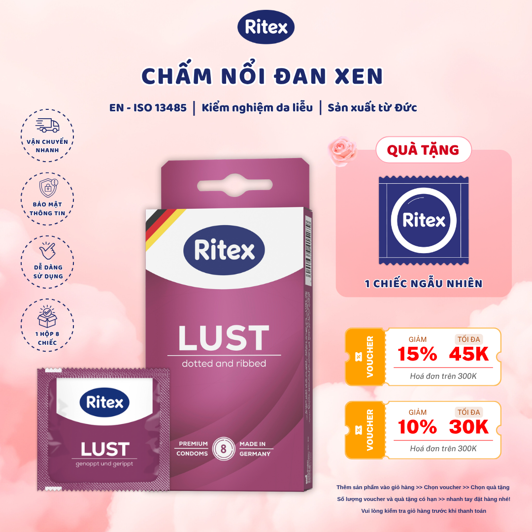 LUST - GÂN & GAI (HỘP 8 CHIẾC),TẶNG kèm quà tặng