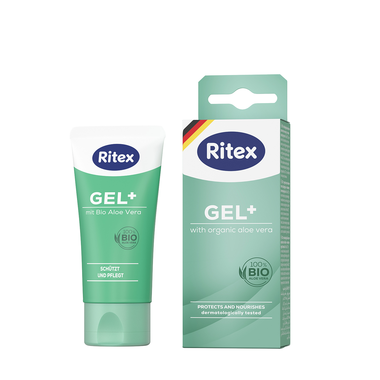 GEL BÔI TRƠN DƯỠNG DA LÔ HỘI RITEX GEL+ TUÝP 50ML,TẶNG kèm 01 hộp Lust (3C)