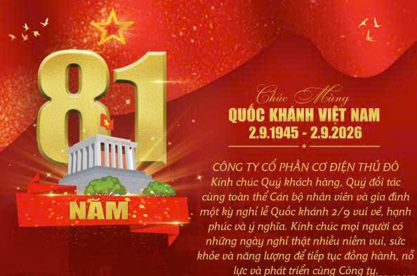 Thông báo lịch nghỉ lễ Quốc Khánh 02/9/2206