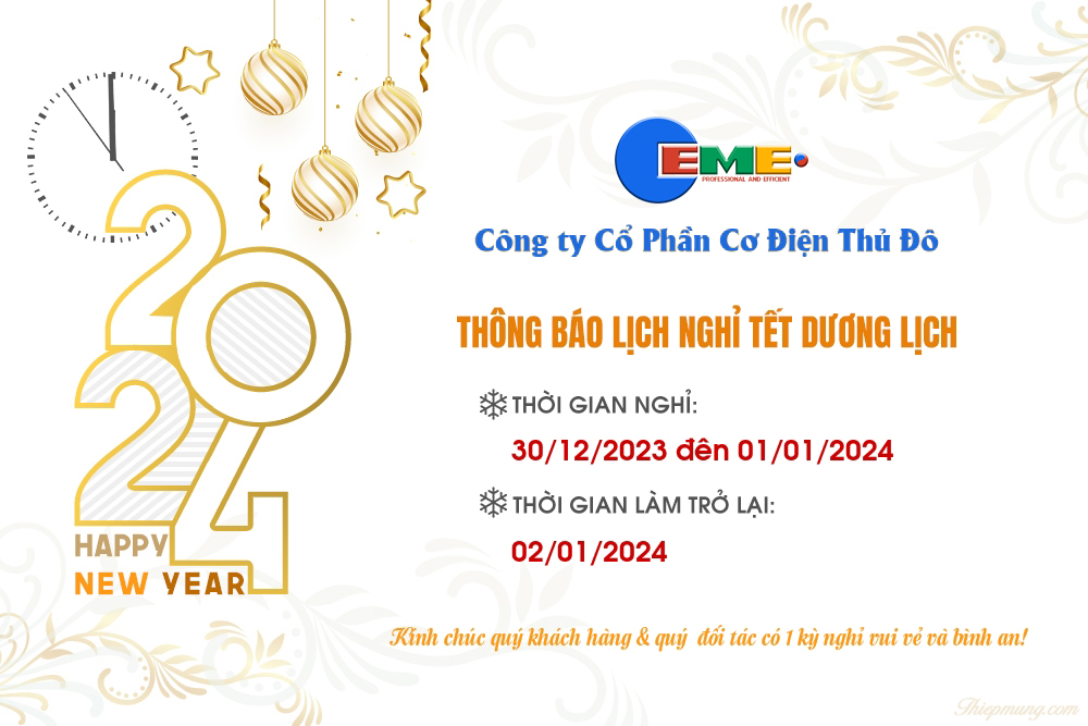 Thông báo nghỉ lễ tết dương lịch 2024: