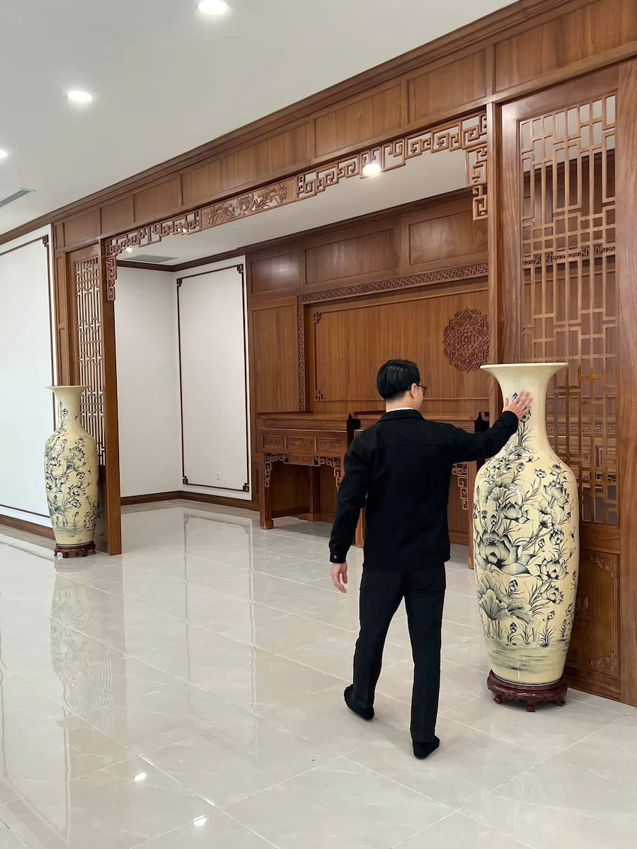 Ban Giao Đôi Lục Bình Hoa Sen Ban Thờ Phật Tại Cáp Treo Lạc Thuỷ Hoà Bình