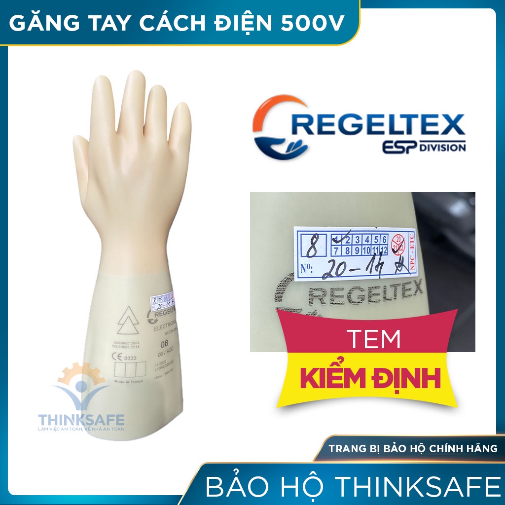Găng tay cách điện hạ áp 500V Regeltex Class 00